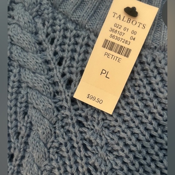 Talbots Light Blue Cable Cardigan - Picture 3 of 4